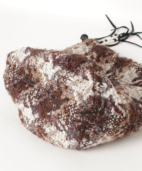 SEVEN BY SEVEN(セブンバイセブン)の「SEVEN BY SEVEN/セブン バイ セブン/@/DRAWSTRING BAG SMALL - Houndstooth pattern(トートバッグ・メンズ・ブラウン・FREE)」の2枚目の写真