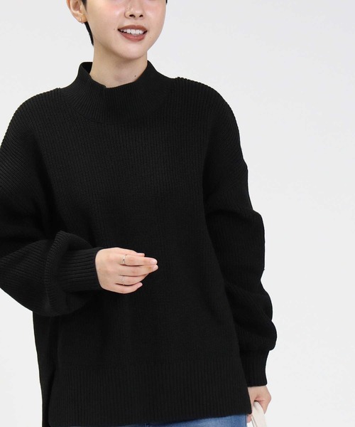 HONEYSUCKLE ROSE（ハニーサックルローズ）の「【HONEYSUCKLE ROSE】洗える軽ふわタートルニット（ニット/セーター・レディース・オフホワイト/サックスブルー/ブラック・S/M/L）」の9枚目の写真