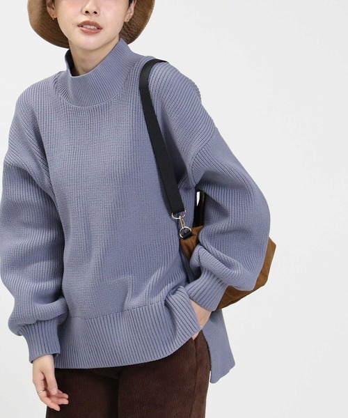 HONEYSUCKLE ROSE（ハニーサックルローズ）の「【HONEYSUCKLE ROSE】洗える軽ふわタートルニット（ニット/セーター・レディース・オフホワイト/サックスブルー/ブラック・S/M/L）」の10枚目の写真