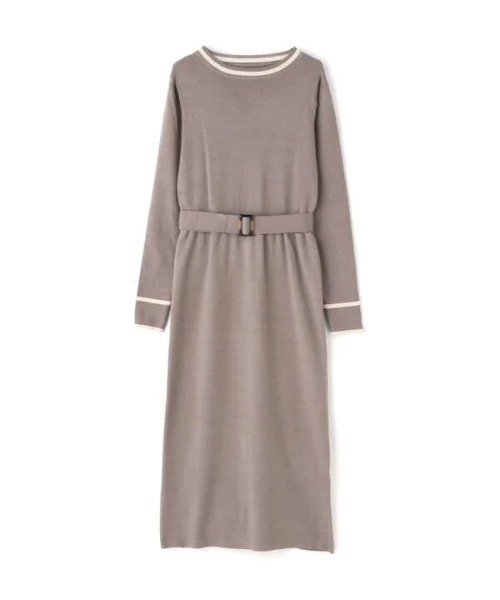 N.（N. Natural Beauty Basic）（エヌエヌナチュラルビューティーベーシック）の「≪◆配色ラインニットワンピース≫（ワンピース・レディース・グレイッシュブルー/チャコールグレー/ベージュ・MEDIUM）」の15枚目の写真