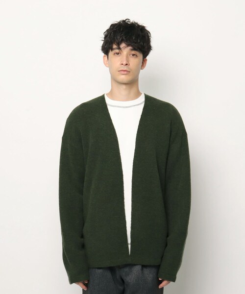 OPAQUE.CLIP（オペークドットクリップ）の「◆シャギーエアライトボタンレスカーディガン（カーディガン/ボレロ・メンズ・チャコールグレー/ベージュ/カーキ・02/03）」の4枚目の写真