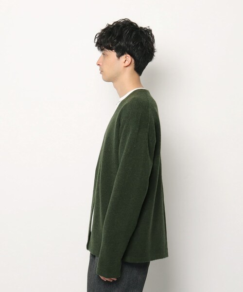 OPAQUE.CLIP（オペークドットクリップ）の「◆シャギーエアライトボタンレスカーディガン（カーディガン/ボレロ・メンズ・チャコールグレー/ベージュ/カーキ・02/03）」の5枚目の写真