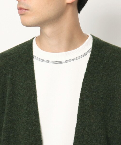 OPAQUE.CLIP（オペークドットクリップ）の「◆シャギーエアライトボタンレスカーディガン（カーディガン/ボレロ・メンズ・チャコールグレー/ベージュ/カーキ・02/03）」の7枚目の写真