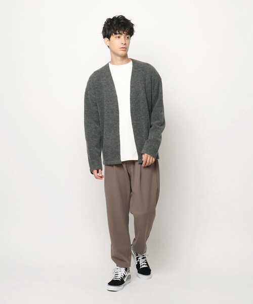 OPAQUE.CLIP（オペークドットクリップ）の「◆シャギーエアライトボタンレスカーディガン（カーディガン/ボレロ・メンズ・チャコールグレー/ベージュ/カーキ・02/03）」の10枚目の写真