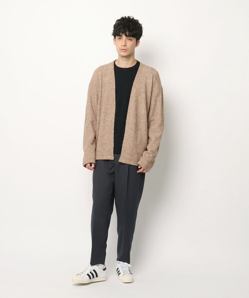 OPAQUE.CLIP（オペークドットクリップ）の「◆シャギーエアライトボタンレスカーディガン（カーディガン/ボレロ・メンズ・チャコールグレー/ベージュ/カーキ・02/03）」の11枚目の写真
