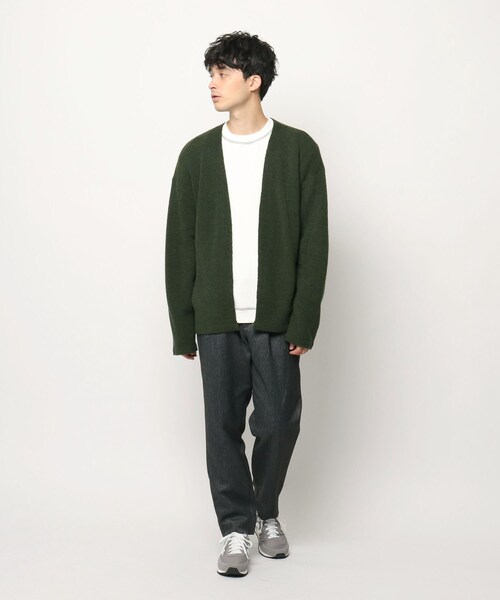 OPAQUE.CLIP（オペークドットクリップ）の「◆シャギーエアライトボタンレスカーディガン（カーディガン/ボレロ・メンズ・チャコールグレー/ベージュ/カーキ・02/03）」の12枚目の写真