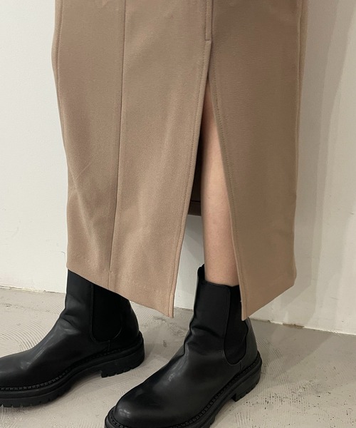 CAPRICIEUX LE'MAGE（カプリシューレマージュ）の「ハイウエストスリットナロースカート（スカート・レディース・ブラック/ブルー/モカ/オレンジ・FREE）」の18枚目の写真