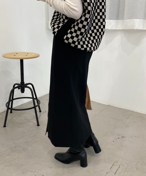 CAPRICIEUX LE'MAGE（カプリシューレマージュ）の「ハイウエストスリットナロースカート（スカート・レディース・ブラック/ブルー/モカ/オレンジ・FREE）」の19枚目の写真