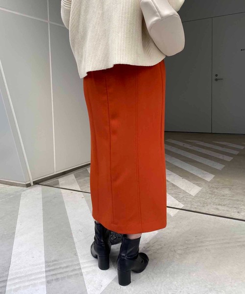 CAPRICIEUX LE'MAGE（カプリシューレマージュ）の「ハイウエストスリットナロースカート（スカート・レディース・ブラック/ブルー/モカ/オレンジ・FREE）」の10枚目の写真