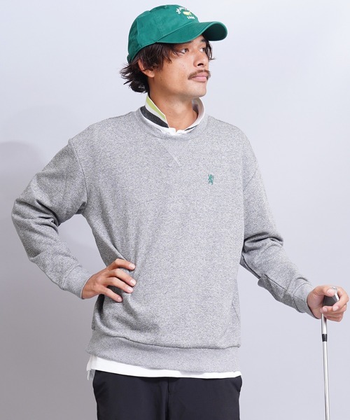 GIORDANO（ジョルダーノ）の「コットンクルーネック裏毛スウェット(トレーナー)（スウェット・メンズ・グリーン/グレー/ブラック系その他/ブラック/ブルー系その他/パープル/グレー系その他/イエロー/ベージュ系その他/ネイビー/レッド/ブルー/ホワイト系その他/ブラウン/ライトグレー/杢グレー/ダークグリーン/カーキ/グリーン系その他・LARGE/MEDIUM/SMALL/X-LARGE/XX-LARGE）」の8枚目の写真