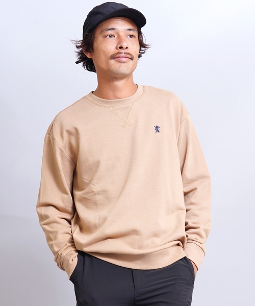 GIORDANO（ジョルダーノ）の「コットンクルーネック裏毛スウェット(トレーナー)（スウェット・メンズ・グリーン/グレー/ブラック系その他/ブラック/ブルー系その他/パープル/グレー系その他/イエロー/ベージュ系その他/ネイビー/レッド/ブルー/ホワイト系その他/ブラウン/ライトグレー/杢グレー/ダークグリーン/カーキ/グリーン系その他・LARGE/MEDIUM/SMALL/X-LARGE/XX-LARGE）」の10枚目の写真