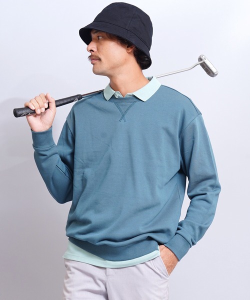 GIORDANO（ジョルダーノ）の「コットンクルーネック裏毛スウェット(トレーナー)（スウェット・メンズ・グリーン/グレー/ブラック系その他/ブラック/ブルー系その他/パープル/グレー系その他/イエロー/ベージュ系その他/ネイビー/レッド/ブルー/ホワイト系その他/ブラウン/ライトグレー/杢グレー/ダークグリーン/カーキ/グリーン系その他・LARGE/MEDIUM/SMALL/X-LARGE/XX-LARGE）」の14枚目の写真