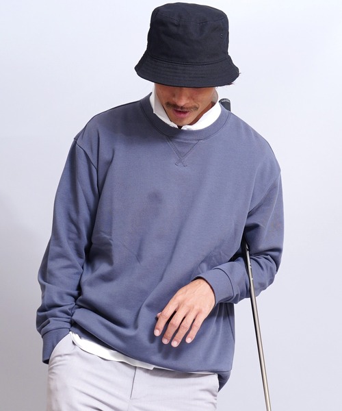 GIORDANO（ジョルダーノ）の「コットンクルーネック裏毛スウェット(トレーナー)（スウェット・メンズ・グリーン/グレー/ブラック系その他/ブラック/ブルー系その他/パープル/グレー系その他/イエロー/ベージュ系その他/ネイビー/レッド/ブルー/ホワイト系その他/ブラウン/ライトグレー/杢グレー/ダークグリーン/カーキ/グリーン系その他・LARGE/MEDIUM/SMALL/X-LARGE/XX-LARGE）」の17枚目の写真