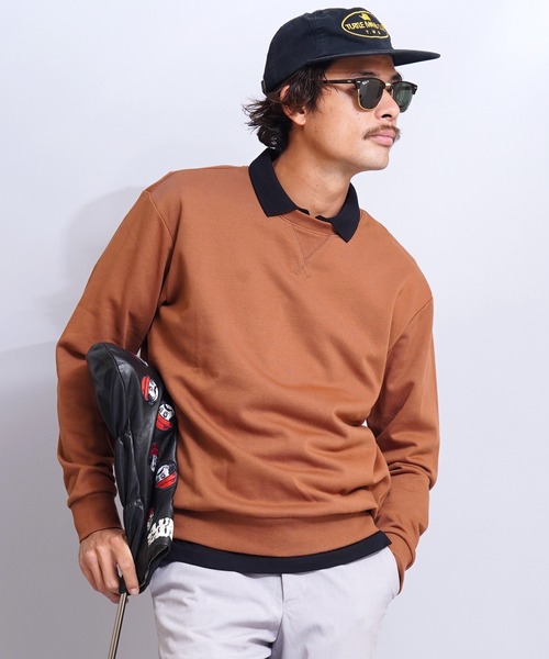 GIORDANO（ジョルダーノ）の「コットンクルーネック裏毛スウェット(トレーナー)（スウェット・メンズ・グリーン/グレー/ブラック系その他/ブラック/ブルー系その他/パープル/グレー系その他/イエロー/ベージュ系その他/ネイビー/レッド/ブルー/ホワイト系その他/ブラウン/ライトグレー/杢グレー/ダークグリーン/カーキ/グリーン系その他・LARGE/MEDIUM/SMALL/X-LARGE/XX-LARGE）」の9枚目の写真