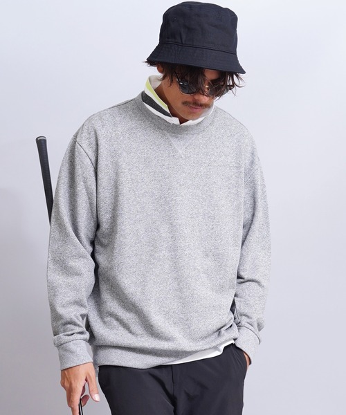 GIORDANO（ジョルダーノ）の「コットンクルーネック裏毛スウェット(トレーナー)（スウェット・メンズ・グリーン/グレー/ブラック系その他/ブラック/ブルー系その他/パープル/グレー系その他/イエロー/ベージュ系その他/ネイビー/レッド/ブルー/ホワイト系その他/ブラウン/ライトグレー/杢グレー/ダークグリーン/カーキ/グリーン系その他・LARGE/MEDIUM/SMALL/X-LARGE/XX-LARGE）」の6枚目の写真