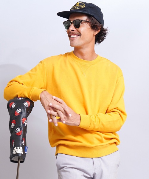 GIORDANO（ジョルダーノ）の「コットンクルーネック裏毛スウェット(トレーナー)（スウェット・メンズ・グリーン/グレー/ブラック系その他/ブラック/ブルー系その他/パープル/グレー系その他/イエロー/ベージュ系その他/ネイビー/レッド/ブルー/ホワイト系その他/ブラウン/ライトグレー/杢グレー/ダークグリーン/カーキ/グリーン系その他・LARGE/MEDIUM/SMALL/X-LARGE/XX-LARGE）」の19枚目の写真