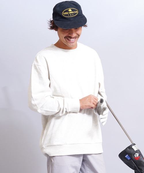 GIORDANO（ジョルダーノ）の「コットンクルーネック裏毛スウェット(トレーナー)（スウェット・メンズ・グリーン/グレー/ブラック系その他/ブラック/ブルー系その他/パープル/グレー系その他/イエロー/ベージュ系その他/ネイビー/レッド/ブルー/ホワイト系その他/ブラウン/ライトグレー/杢グレー/ダークグリーン/カーキ/グリーン系その他・LARGE/MEDIUM/SMALL/X-LARGE/XX-LARGE）」の5枚目の写真