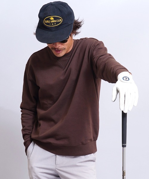 GIORDANO（ジョルダーノ）の「コットンクルーネック裏毛スウェット(トレーナー)（スウェット・メンズ・グリーン/グレー/ブラック系その他/ブラック/ブルー系その他/パープル/グレー系その他/イエロー/ベージュ系その他/ネイビー/レッド/ブルー/ホワイト系その他/ブラウン/ライトグレー/杢グレー/ダークグリーン/カーキ/グリーン系その他・LARGE/MEDIUM/SMALL/X-LARGE/XX-LARGE）」の11枚目の写真