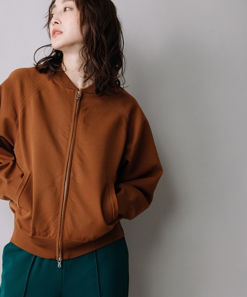 ストレッチジャージジップブルゾン