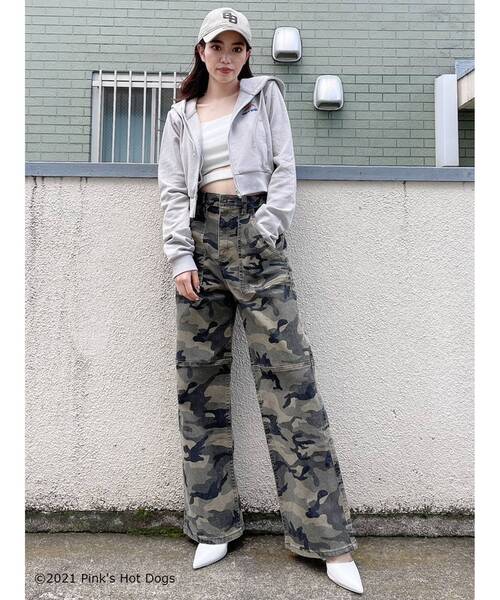 GYDA(ジェイダ)の「GYDA×PINKS スウェットショートパーカー(パーカー・レディース・チャコールグレー/ライトグレー/ミント・FREE)」の21枚目の写真