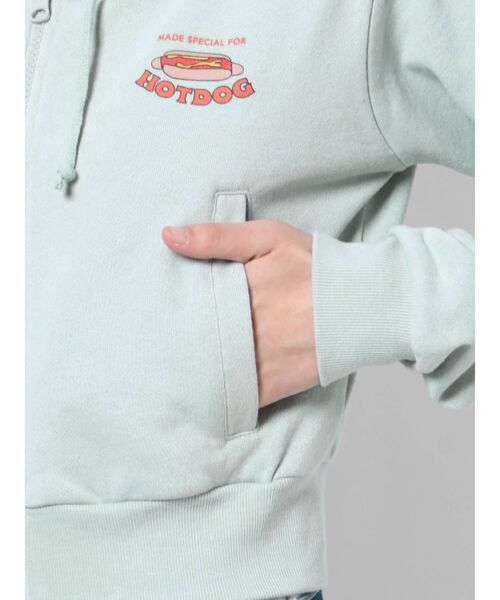 GYDA(ジェイダ)の「GYDA×PINKS スウェットショートパーカー(パーカー・レディース・チャコールグレー/ライトグレー/ミント・FREE)」の14枚目の写真