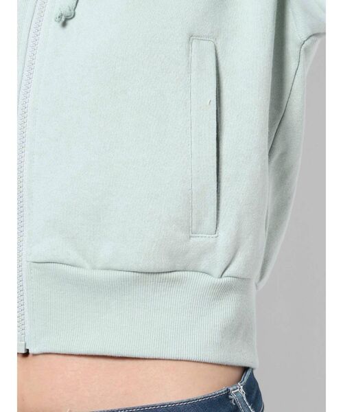 GYDA(ジェイダ)の「GYDA×PINKS スウェットショートパーカー(パーカー・レディース・チャコールグレー/ライトグレー/ミント・FREE)」の15枚目の写真