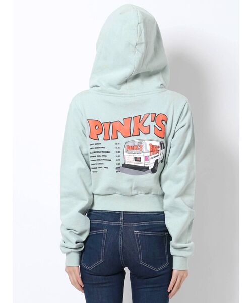 GYDA(ジェイダ)の「GYDA×PINKS スウェットショートパーカー(パーカー・レディース・チャコールグレー/ライトグレー/ミント・FREE)」の18枚目の写真