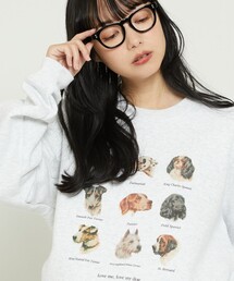 FREAK'S STORE | 9dogs Art Sweat Shirt/ドッグプリントスウェット(犬スウェット)(スウェット)