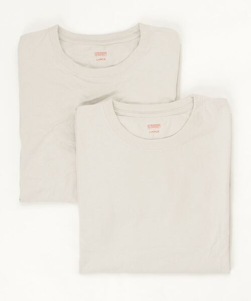 HANES(ヘインズ)の「【2枚セット】 Hanes ヘインズ クルーネック Tシャツ メンズ レディース ユニセックス BEEFY ビーフィー2枚組 ロンT 長袖 無地(Tシャツ/カットソー・メンズ・ブラック/ネイビー/グレー/グレー系その他/ホワイト・MEDIUM/LARGE/SMALL/X-LARGE/X-SMALL)」の11枚目の写真