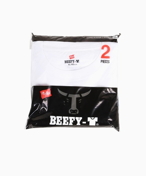 HANES(ヘインズ)の「【2枚セット】 Hanes ヘインズ クルーネック Tシャツ メンズ レディース ユニセックス BEEFY ビーフィー2枚組 ロンT 長袖 無地(Tシャツ/カットソー・メンズ・ブラック/ネイビー/グレー/グレー系その他/ホワイト・MEDIUM/LARGE/SMALL/X-LARGE/X-SMALL)」の17枚目の写真