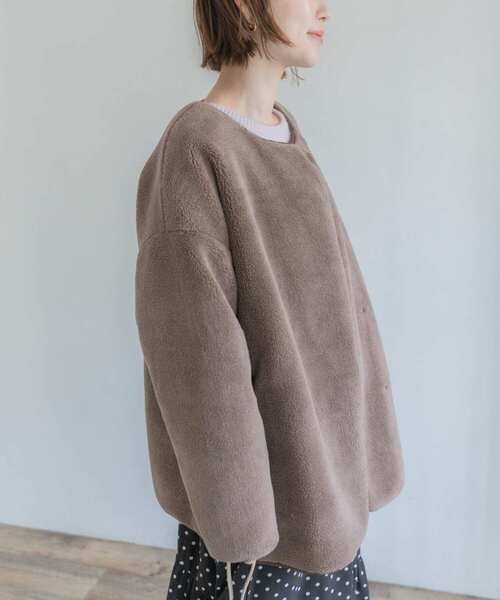 F by ROSSO(エフバイロッソ)の「F by ROSSO リバーシブルボアブルゾン(ブルゾン・レディース・ブラウン/オフホワイト・FREE)」の15枚目の写真