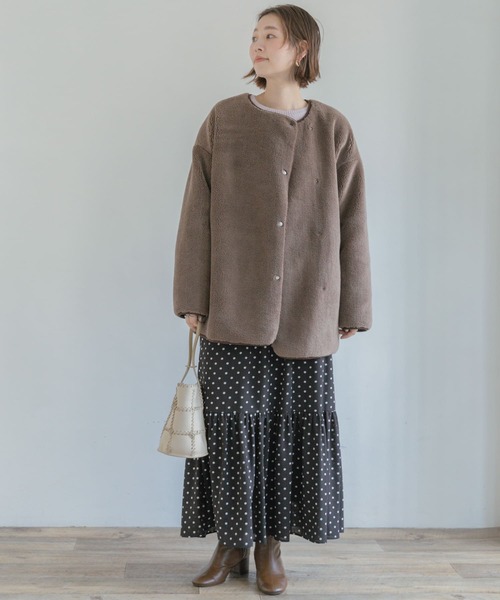 F by ROSSO(エフバイロッソ)の「F by ROSSO リバーシブルボアブルゾン(ブルゾン・レディース・ブラウン/オフホワイト・FREE)」の18枚目の写真