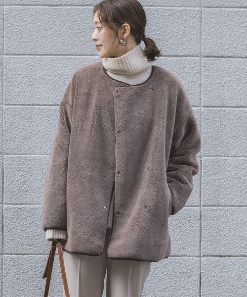 F by ROSSO(エフバイロッソ)の「F by ROSSO リバーシブルボアブルゾン(ブルゾン・レディース・ブラウン/オフホワイト・FREE)」の21枚目の写真