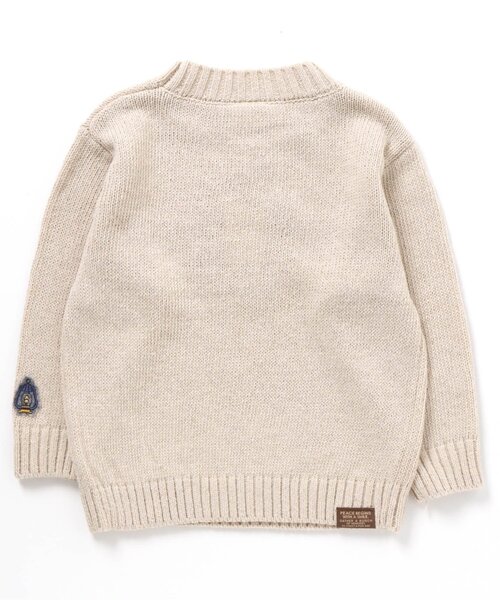 BREEZE（ブリーズ）の「4色2柄ワッペンセーター（ニット/セーター・キッズ・チャコール/マスタード/レッド/キナリ・100/120/140/90）」の5枚目の写真
