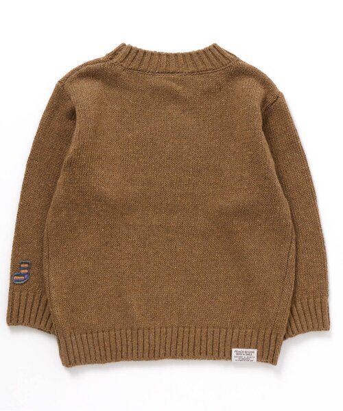 BREEZE（ブリーズ）の「4色2柄ワッペンセーター（ニット/セーター・キッズ・チャコール/マスタード/レッド/キナリ・100/120/140/90）」の8枚目の写真