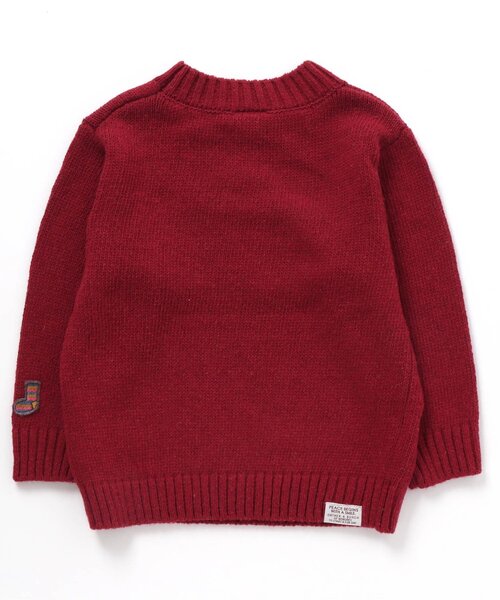 BREEZE（ブリーズ）の「4色2柄ワッペンセーター（ニット/セーター・キッズ・チャコール/マスタード/レッド/キナリ・100/120/140/90）」の21枚目の写真