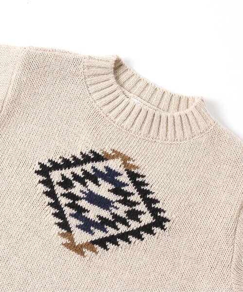 BREEZE（ブリーズ）の「4色2柄ワッペンセーター（ニット/セーター・キッズ・チャコール/マスタード/レッド/キナリ・100/120/140/90）」の14枚目の写真