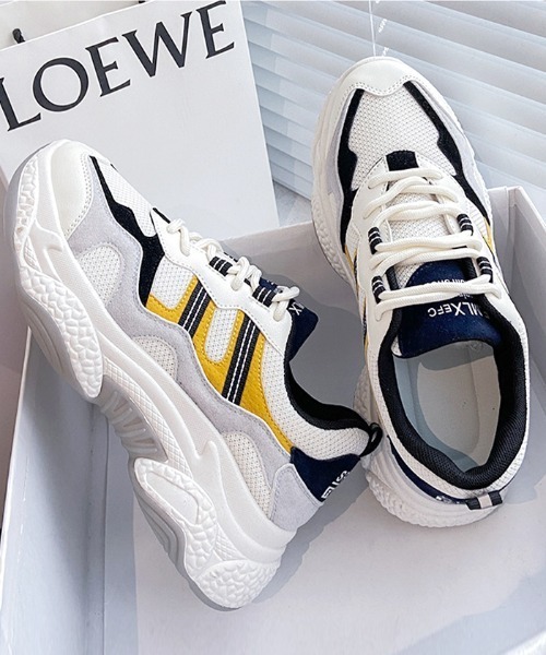 Futier land(フューティアランド)の「MIXポイントカラーダッドスニーカー(スニーカー・レディース・ブラック/グリーン・40/38/39/35/36/37)」の8枚目の写真