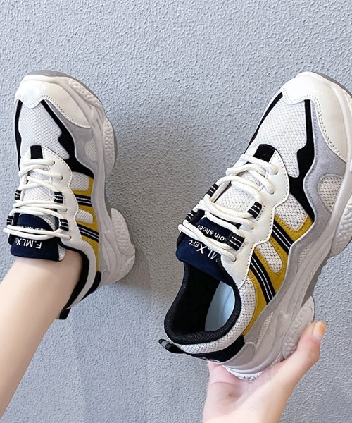 Futier land(フューティアランド)の「MIXポイントカラーダッドスニーカー(スニーカー・レディース・ブラック/グリーン・40/38/39/35/36/37)」の10枚目の写真