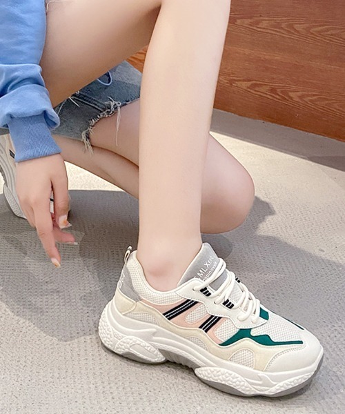 Futier land(フューティアランド)の「MIXポイントカラーダッドスニーカー(スニーカー・レディース・ブラック/グリーン・40/38/39/35/36/37)」の16枚目の写真