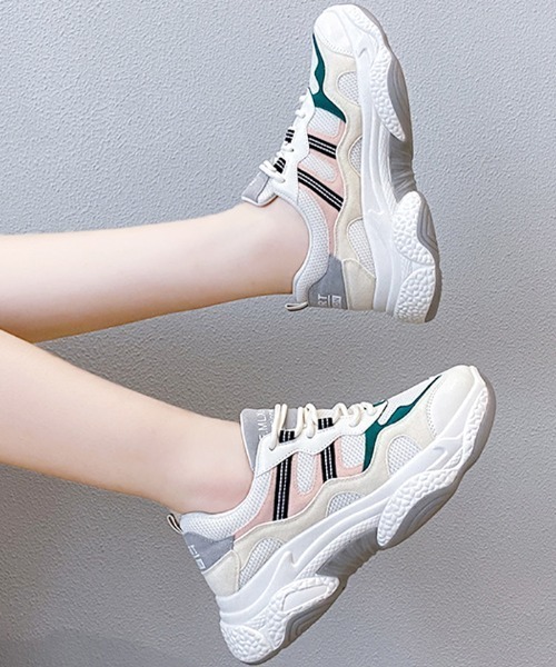 Futier land(フューティアランド)の「MIXポイントカラーダッドスニーカー(スニーカー・レディース・ブラック/グリーン・40/38/39/35/36/37)」の18枚目の写真