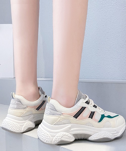 Futier land(フューティアランド)の「MIXポイントカラーダッドスニーカー(スニーカー・レディース・ブラック/グリーン・40/38/39/35/36/37)」の19枚目の写真