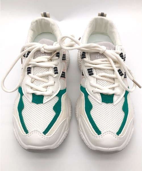 Futier land(フューティアランド)の「MIXポイントカラーダッドスニーカー(スニーカー・レディース・ブラック/グリーン・40/38/39/35/36/37)」の3枚目の写真