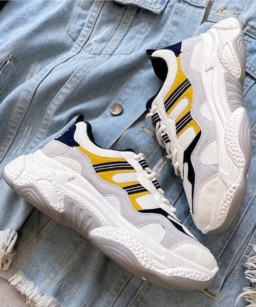 Futier land(フューティアランド)の「MIXポイントカラーダッドスニーカー(スニーカー・レディース・ブラック/グリーン・40/38/39/35/36/37)」の6枚目の写真