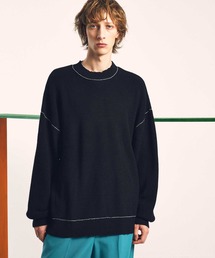 MAISON SPECIAL | 《ユニセックスアイテム》プライムオーバーバソランウールクラッシュクルーネックニットプルオーバー 【MAISON SPECIAL/メゾンスペシャル】(ニット/セーター)