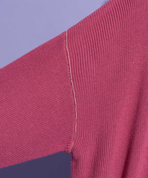 MAISON SPECIAL（メゾンスペシャル）の「《ユニセックスアイテム》プライムオーバーバソランウールクラッシュクルーネックニットプルオーバー 【MAISON SPECIAL/メゾンスペシャル】（ニット/セーター・メンズ・ブラック/オフホワイト/サックスブルー/ピンク/ラベンダー・1/2）」の7枚目の写真