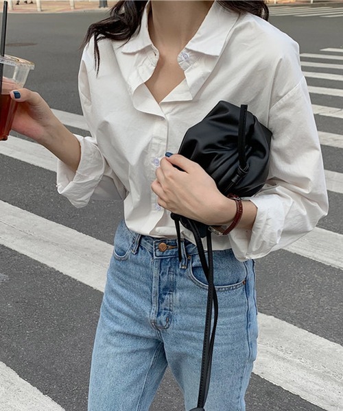 HALEY PESCA(ヘーリーペスカ)の「HALEY PESCA/スモールサイズ フェイクレザーショルダーバッグ(ショルダーバッグ・レディース・ホワイト/ブラック/ブラウン・FREE)」の14枚目の写真