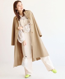 スーピマコットンステンカラーコート◆