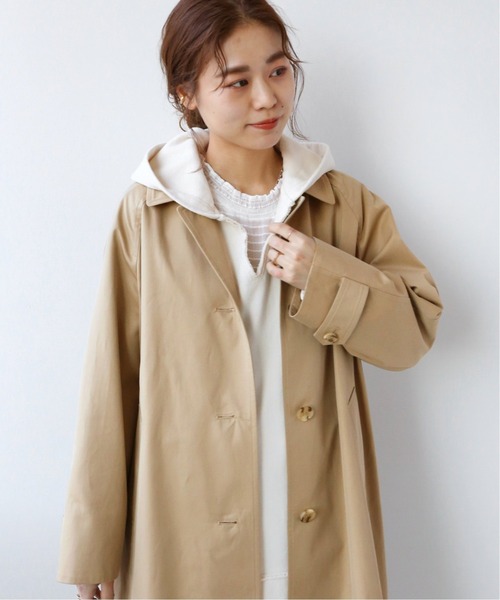 JOURNAL STANDARD relume（ジャーナルスタンダード　レリューム）の「スーピマコットンステンカラーコート◆（ステンカラーコート・レディース・ベージュ・38/36）」の7枚目の写真