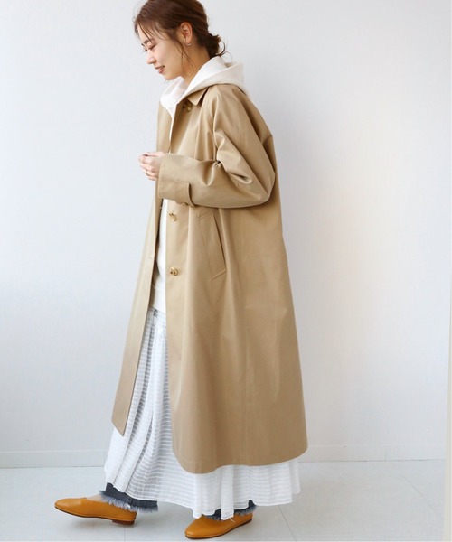 JOURNAL STANDARD relume（ジャーナルスタンダード　レリューム）の「スーピマコットンステンカラーコート◆（ステンカラーコート・レディース・ベージュ・38/36）」の4枚目の写真